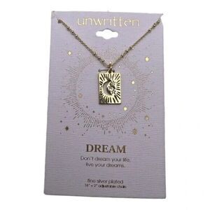 Unwritten Gold Flash-Plated Moon Star Gold Dream Necklace New